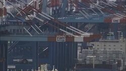 Bremerhaven Container Port  - Aerial View - Lower Saxony,  Germany Stock Footage
