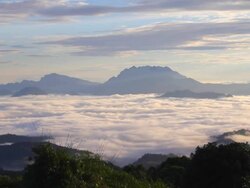 Fog on the mountain (Time lapse). Stock Footage