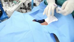 Doctor Identify internal carotid vein Stock Footage