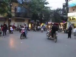 Hanoi, traffic in the streets of the city Stock Footage
