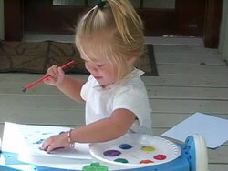 Painting pictures. Stock Footage