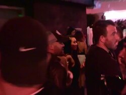 Amaury Nolasco & friend at 1 Oak in West Hollywood Stock Footage