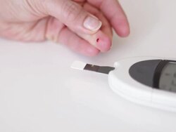 HD: Woman Doing An Blood Sugar Test. Stock Footage