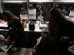 ATMOSPHERE: guests Stock Footage