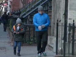 Matthew Broderick and family. Stock Footage
