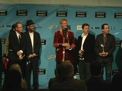 2007 Independent Spirit Awards press room Stock Footage