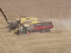 Farm Vehicles At Work Stock Footage