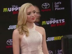 Peyton List at Disney's "Muppets Most Wanted" Los Angeles Premiere Stock Footage