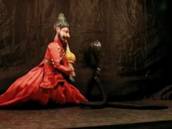 Traditional Rajasthan puppet show, Delhi, India Stock Footage