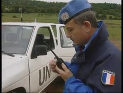 Bosnia - Refugees go home to vote News Clip