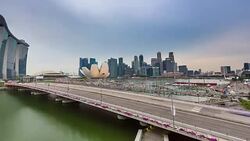 Day to night time lapse, Singapore Stock Footage