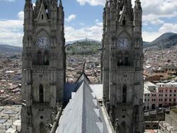 Quito cathedral timelapse. Ecuador Stock Footage