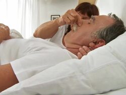 HD: Snoring Husband Stock Footage