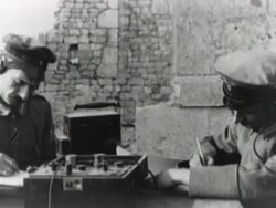 German WWI military communicators at work Stock Footage
