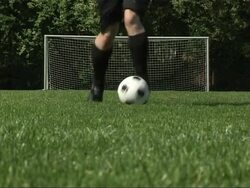 Soccer player running Stock Footage