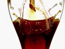  CU SLO MO Beer being poured into glass / vieux pont en auge, Normandy Stock Footage