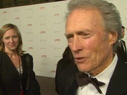 INTERVIEW: Clint Eastwood on how he feels to be receiving this honor at the LACMA Hosts Inaugural Art + Film Gala Honoring Clint Eastwood And John Baldessari Presented By GUCCI at Los Angeles CA.  Stock Footage