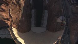 Hoover Dam forms part of a natural canyon in Nevada. Stock Footage