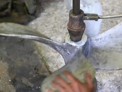 Propeller Ship Repairing Stock Footage