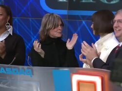 Nasdaq opening bell ringing ceremony with the stars of 'Mad Money' Stock Footage