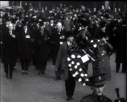 Irish War Veterans March To Cenotaph News Clip