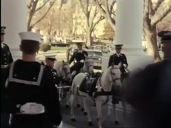 President John F. Kennedy's body is collected from the White House Stock Footage