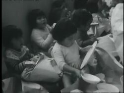 Braniff Airlines makes donation to school Stock Footage