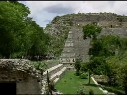 Uxmal Mayan Ruins Site in Yucatan Mexico 4 Stock Footage