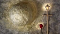 Paper Moon, Flower and Streetlamp, Bright Stock Footage