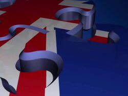 British Flag in Puzzles, Close-Up Stock Footage