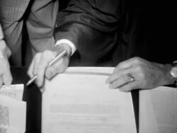 Jerry Geisler Files Monroe / DiMaggio Divorce Papers Stock Footage