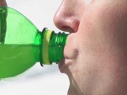 HD: Drinking Juice Stock Footage