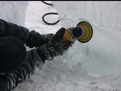 video of ice carving ahead of Anchorage's New Year's celebration News Clip