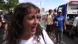 Police stage a protest in Copacabana Beach to highlight the levels of violence they face at work News Clip