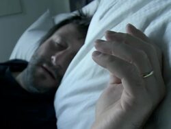 HD: Married Man Sleeping Alone Stock Footage