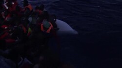 MOAS rescue migrants from the Mediterranean - Night rescue News Clip
