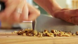 Cutting walnuts Stock Footage