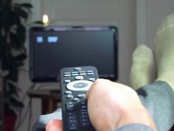 Sofa surfing with TV Stock Footage