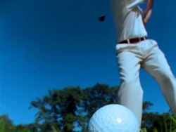 Slow motion golf ball hit Stock Footage