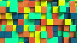 Looping Abstract cubes colorful Stock Footage