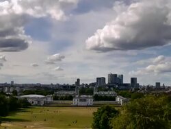 Time-lapse. Canary Wharf and Greenwich park Stock Footage