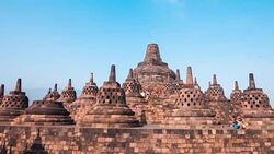 Borobudur temple Stock Footage