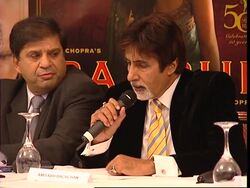India's superstar press conference for his new fim Baabul News Clip