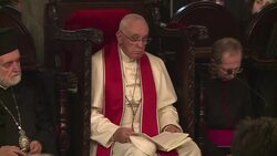 VOICED : Papa defiende en Turquia union con ortodoxos News Clip