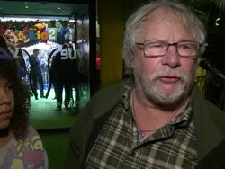 INTERVIEW - Bill Oddie on cartoon fantasy vs zoo reality at 'Rio 2' UK gala screening at VUE Cinema, Leicester Square on March 30, 2014 in London, England. Stock Footage