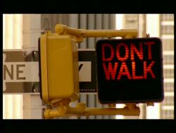 CU Pedestrian crossing sign saying Don't walk, USA Stock Footage