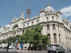 Valencia Post Office building. Stock Footage
