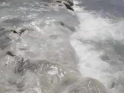 MS Shot of Sulphurous water flowing in thermal pools / Saturnia, Tuscany, Italy Stock Footage