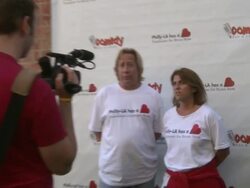 Jon Burke, Debbie Axel at the Philly-LA Has A Heart Presents Comedy For A Cause Benefiting The Bryan Stow Fund at Santa Monica CA.  Stock Footage