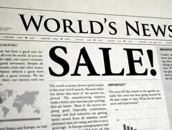 Newspaper Headline : Sale Stock Footage
